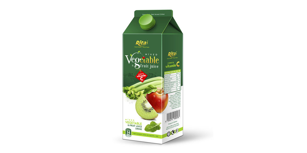 Mixed Vegetable Juice 1000ml Paper Box Rita Brand
